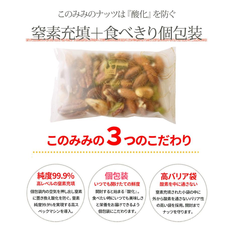 ピスタチオ入 4種 ミックスナッツ 320g 無塩 素焼き 小分け 小袋 個包装 送料無料｜konomimi｜15