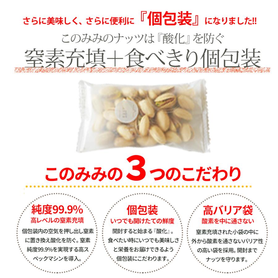 ピスタチオ 素焼き 殻付き 無塩 250g 小分け 個包装 オイル不使用 焙煎 健康 美容 おつまみ おやつ 大粒 ギフト | ナッツクリエイトこのみみ | 08