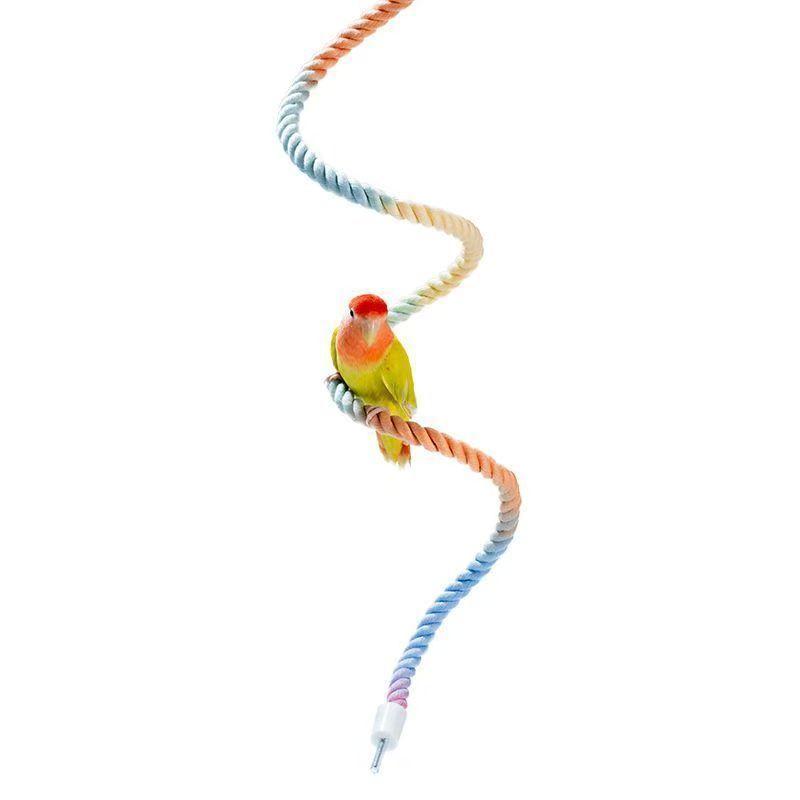 インコ ロープ 止まり木 足場 ロープパーチ 綿ひも止まり木