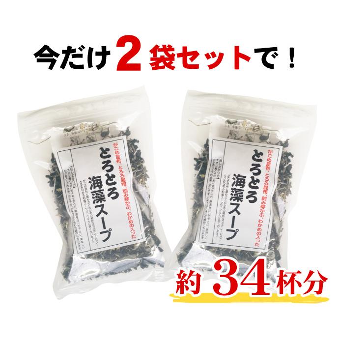 とろとろ海藻スープ 2袋セット がごめ昆布・とろろ昆布・刻みめかぶ・わかめ 入り ポイント消化 ポスト投函便での配送｜konpiraya｜08