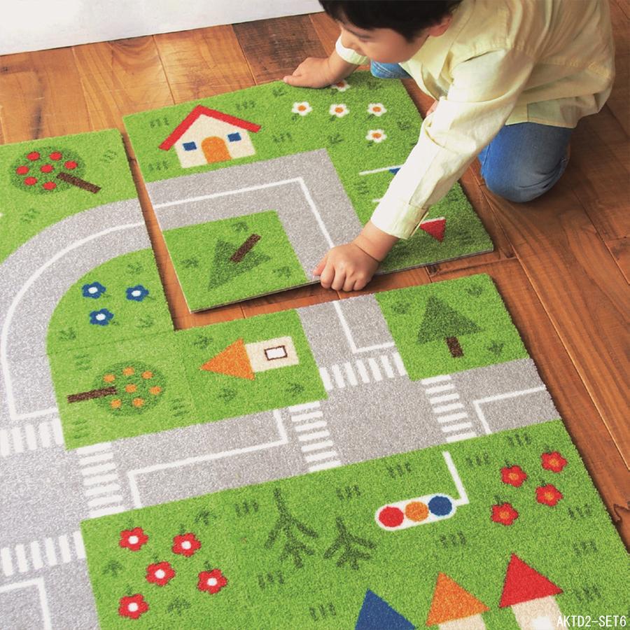 東リ（TOLI） タイルカーペット キッズロード パネルカーペット 6枚
