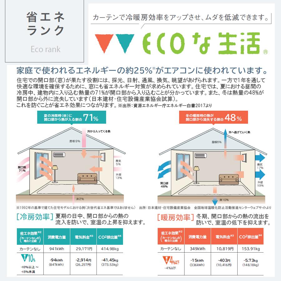 スミノエ シャワーカーテン ヒートカットタイプ E7179〜E7184 アラカス フラット仕上げ 幅301cm〜350cm×丈50cm〜195cm_8