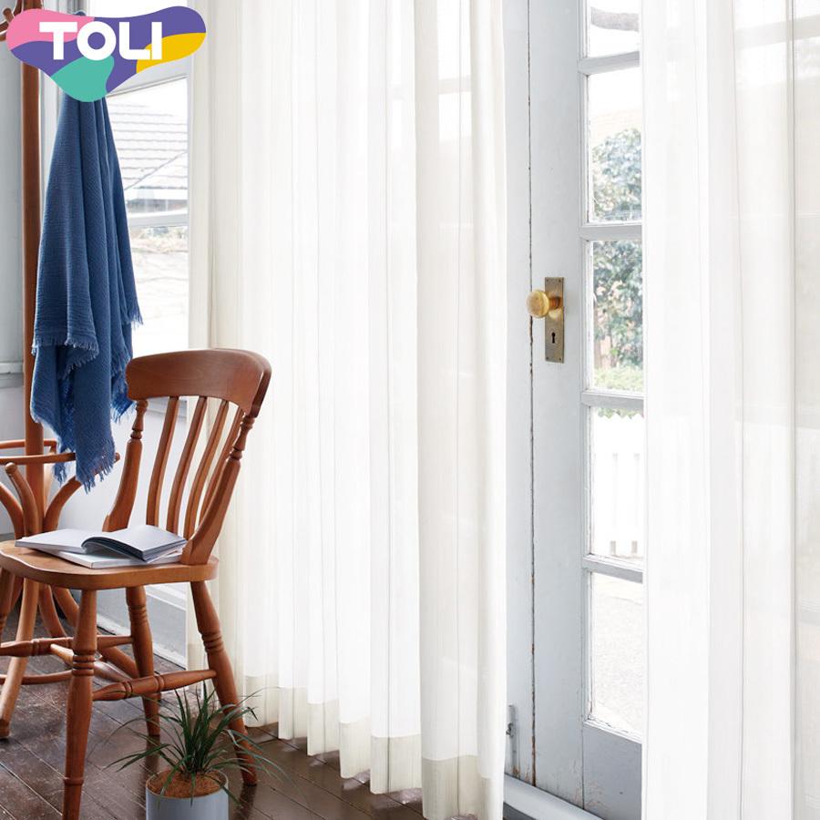 東リ オーダーカーテン フフル TKF20715 レース カーテン フラット縫製 幅370〜466cm×丈121〜140cm