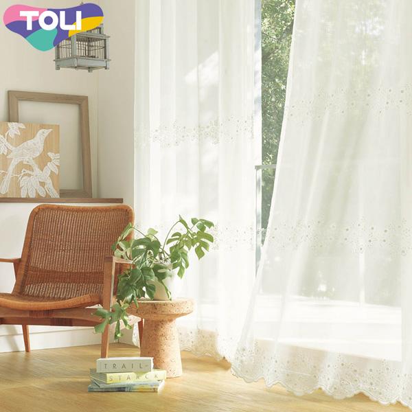 東リ オーダーカーテン fuful フフル TKF30657 エンブロイダリー ヨコ  