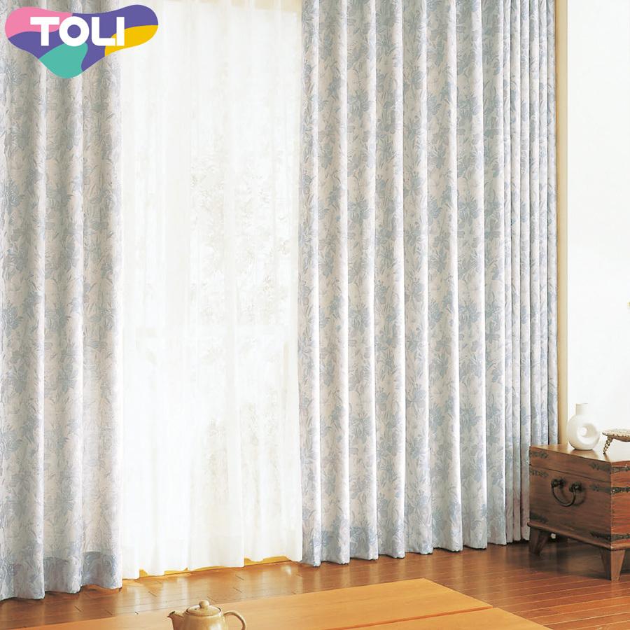 東リ オーダーカーテン フフル TKF20283 和風 カーテン ソフトプリーツ加工（SL） 1.5倍ヒダ 幅134〜200cm×丈221〜240cm