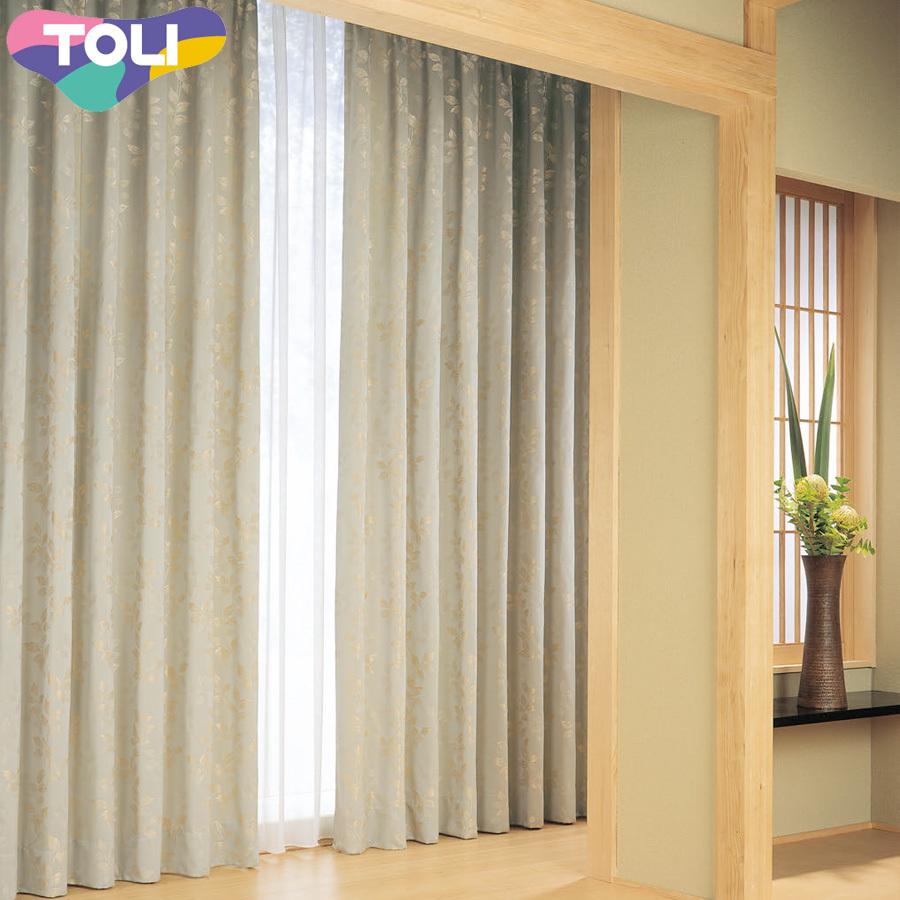東リ オーダーカーテン フフル TKF20264 和風 カーテン ソフトプリーツ加工（SL） 2倍ヒダ 幅26〜50cm×丈161〜180cm