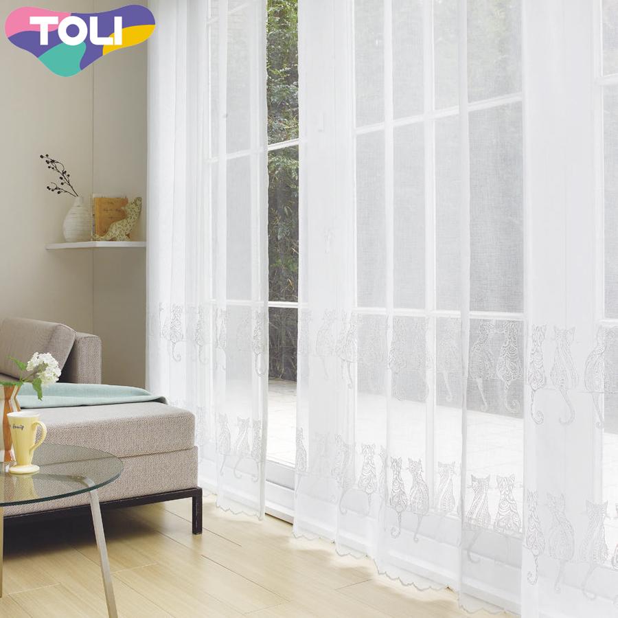 東リ オーダーカーテン フフル TKF20651 エンブロイダリー ヨコ使い レース カーテン ソフトプリーツ加工（SL） 2倍ヒダ 幅151〜200cm×丈221〜240cm