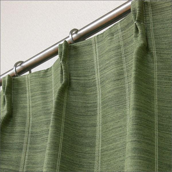 1級遮光・防炎 ストライプ カーテン 形態安定加工 1.5倍ヒダ 幅151〜200cm×丈241〜260cmの2枚組_1