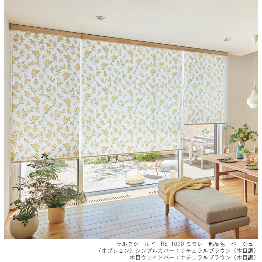 タチカワ ロールスクリーン ラルクシールド RS1020 ミモレ 幅50〜80cm×丈251〜300cm 防炎 ウォッシャブル ロールカーテン オーダー_1