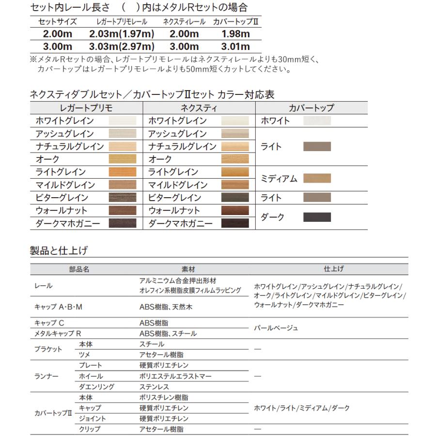 TOSO カーテンレール レガートプリモ ダブル正面付 Aセット Bセット Cセット Mセット 【2.00m】【ダブルセット】【天然木】 トーソー_6