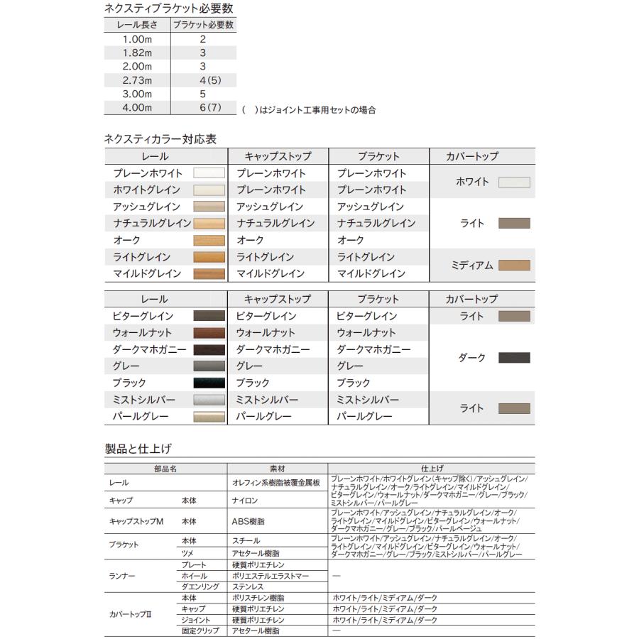 TOSO（トーソー） カーテンレール ネクスティ 2.00m ダブル正面付け