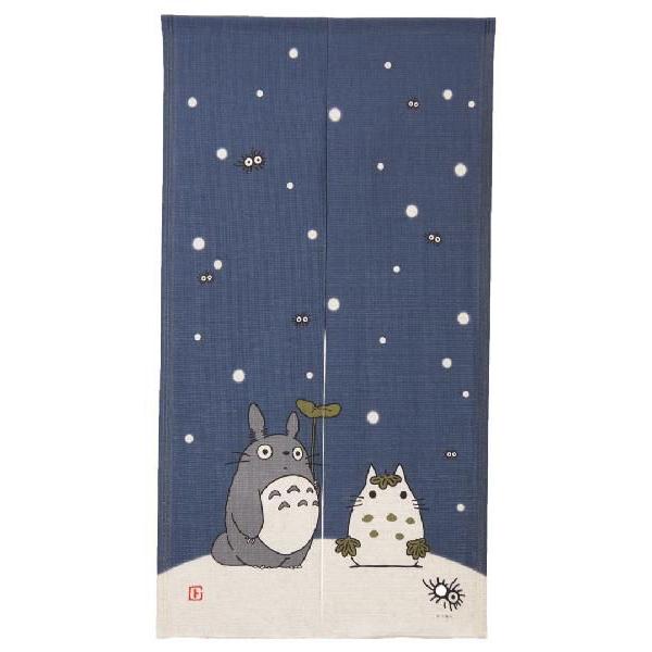 送料無料 トトロのれん　雪だるまトトロ 幅85cm×丈150cm｜konpo｜02