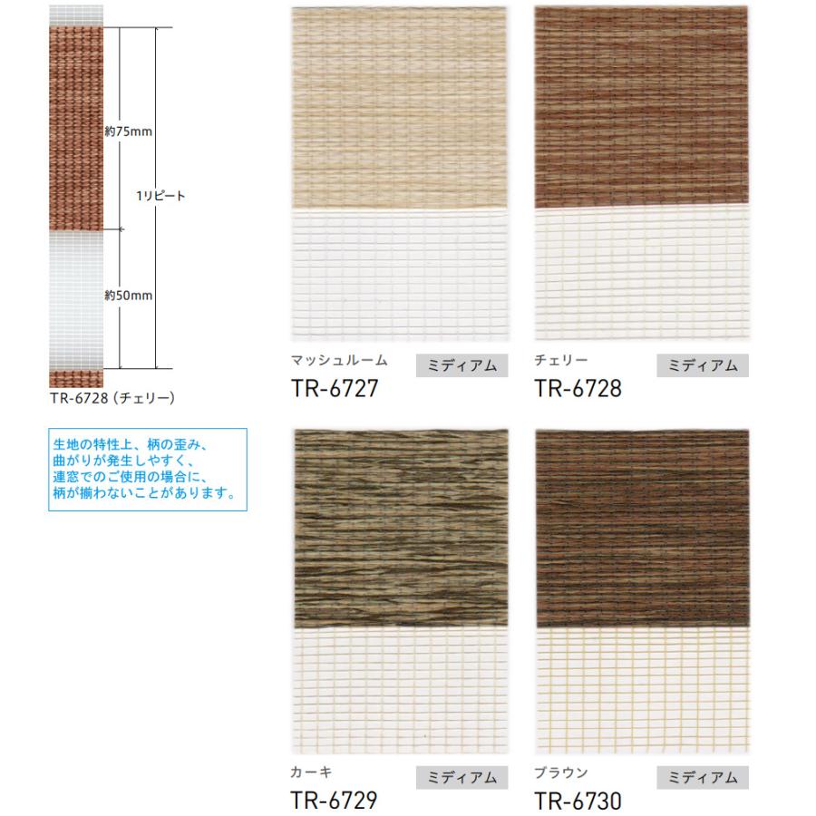 ロールスクリーン TOSO ビジックデコラ ウッドルック TR6727〜TR6730 幅81〜120cm×丈81〜120cm 調光 ロールカーテン_4