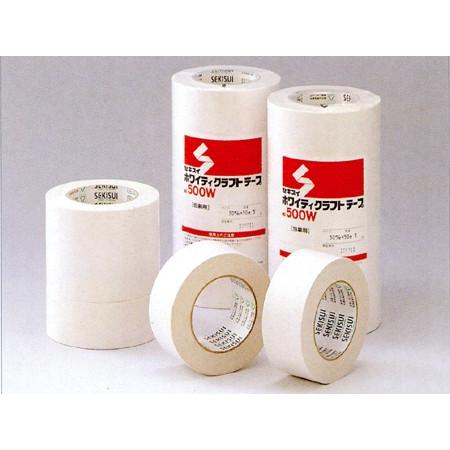 クラフトテープ セキスイ ホワイティクラフトテープ No.500W 38mm×50m 60巻入 3ケースセット 白 積水 sekisui【2/21受注分より最短翌日出荷】