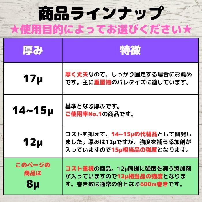 梱包サポート.com ストレッチフィルム ラップ 厚み 8μ 幅500mm 梱包サポート.com ストレッチフィルム ラップ 厚み 8μ 幅500mm