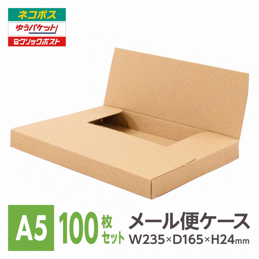 タトウ式(ヤッコ型)式メール便ケース 2.5cm厚対応A5サイズ 100枚