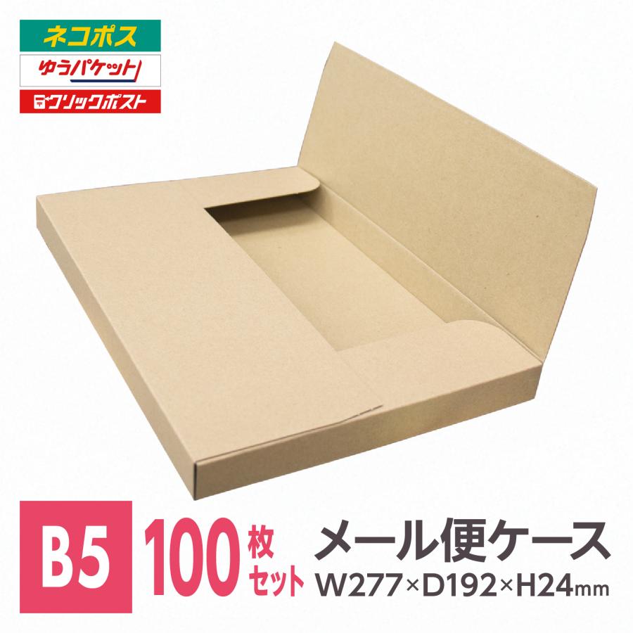 タトウ式(ヤッコ型)式メール便ケース 2.5cm厚対応B5サイズ 100枚