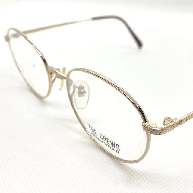 売り切れ　アンティーク　金　メガネ　1900s ヴィンテージ  オシャレ THE CREWS Nikon TITEXIII ヴィンテージ メガネ フレーム 新品 めがね