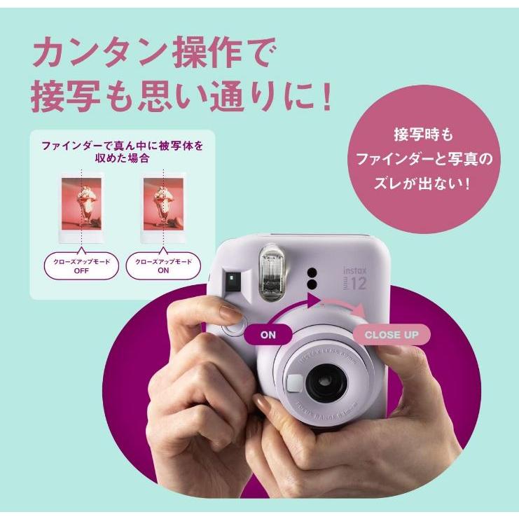 チェキ最新モデル instax mini 12 ブロッサムピンク フィルム付き！ instax ピンク mini 12 FUJIFILM チェキ インスタントカメラ