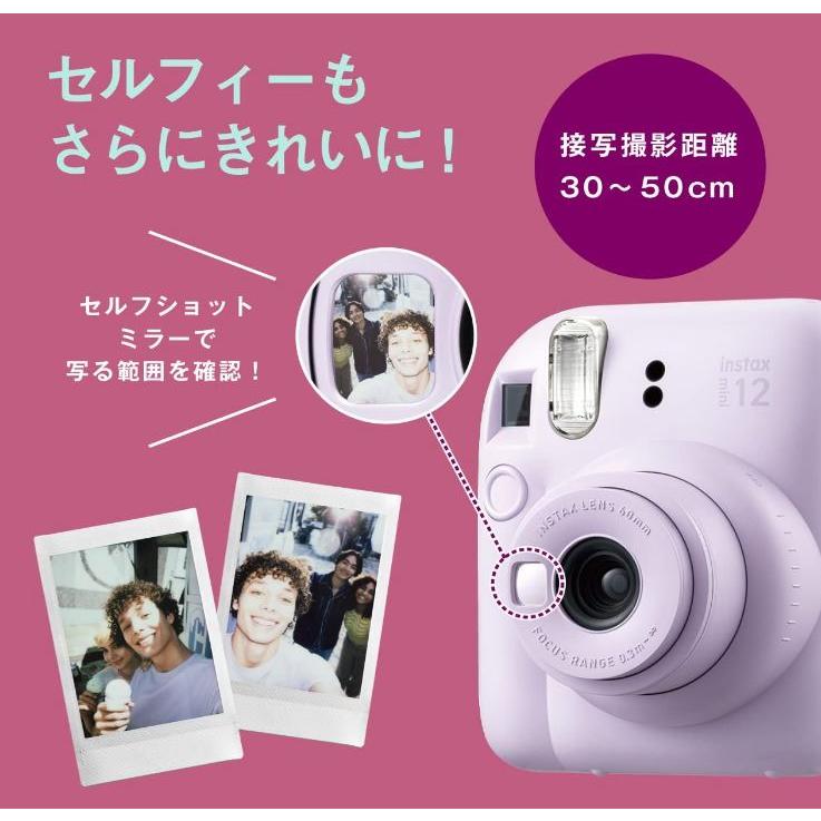 instax ホワイト mini 12 FUJIFILM チェキ インスタントカメラ クレイ
