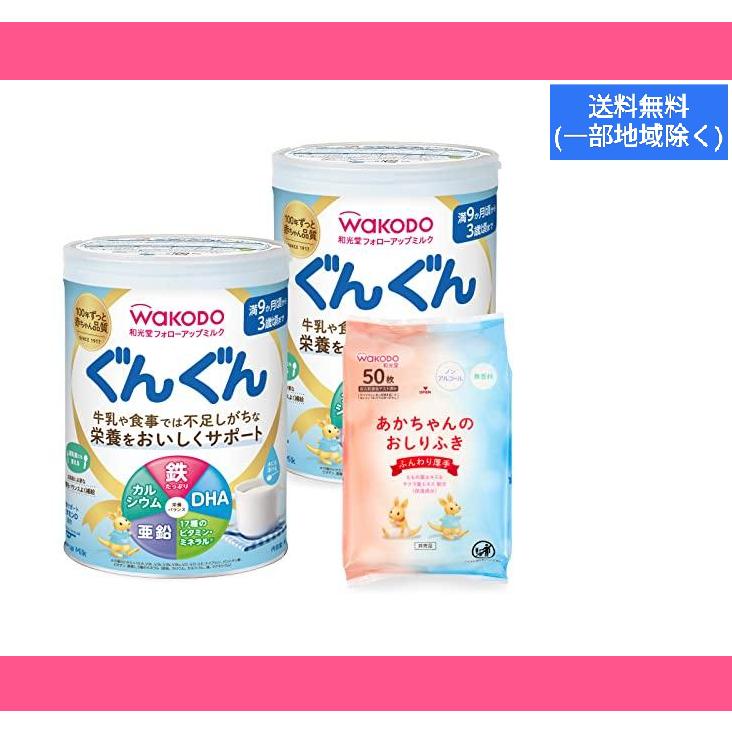 ぐんぐん 和光堂 フォローアップミルク 830g×2缶パック おまけ付き