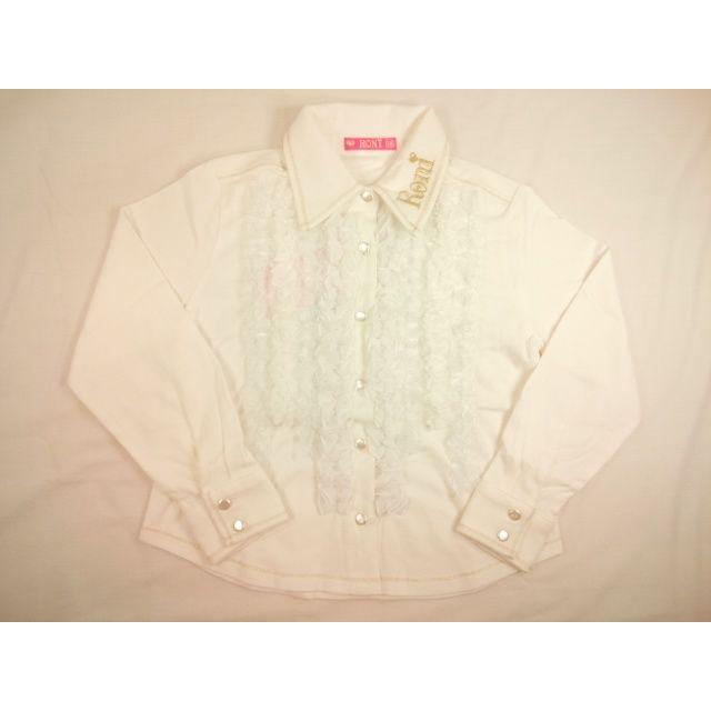 半額処分 値下げ SALE セール RONI ロニィ 天竺フリルブラウス : こ 
