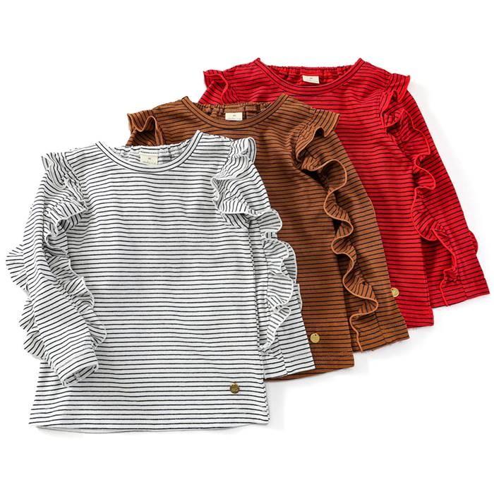 キムラタン dolcina (ドルチーナ ) ボーダーフリルTシャツ (80〜140cm 