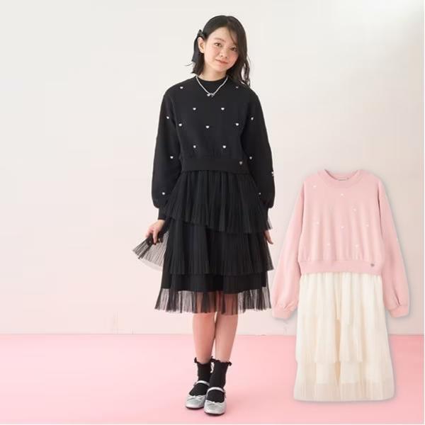 mezzo piano junior ドッキングワンピース　160 新品未使用 mezzo piano junior メゾピアノジュニア チュールスカートドキング