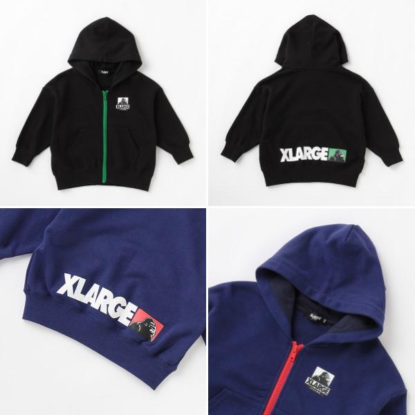XLARGE KIDS エクストララージ キッズ  OGゴリラジップパーカ 90 100 110 120 130 140cm ベビー キッズ ジュニアの画像