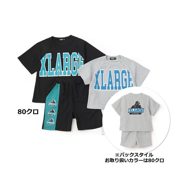 XLARGE KIDS エクストララージ キッズ 配色ロゴ半袖T+ショート XLARGE KIDS エクストララージ キッズ 配色ロゴ半袖T+ショート
