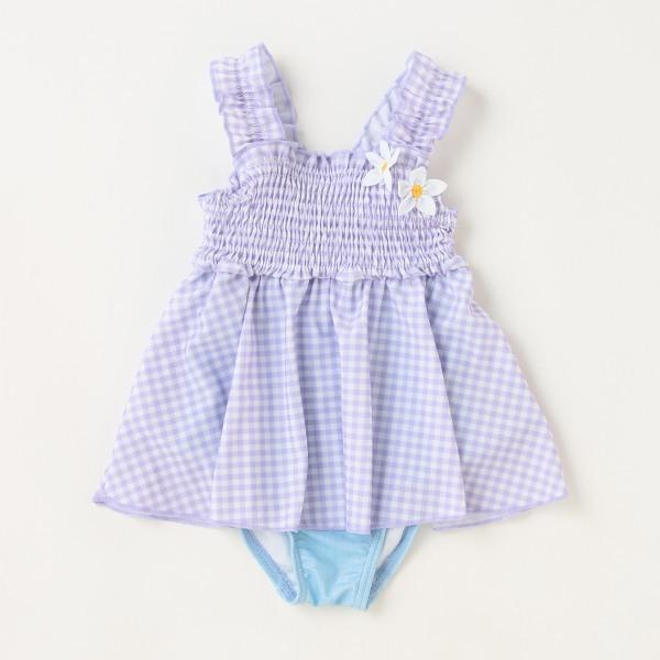 Petit Main プティマイン シャーリングワンピース水着 80 90 100 110 1 130cm べビー キッズ 21正規激安