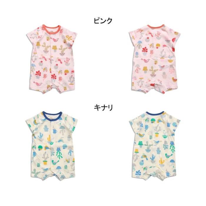 baby ampersand(アンパサンド)★鳥とサボテン柄ロンパス  (60〜80cm)｜konyankobrando-kids｜02