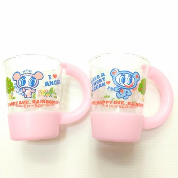 超貴重非売品Angel Blueナカムラくんマグカップ、グラス 2個セット エンジェルブルー ANGELBLUE ナカムラくん ホルダー付きグラス