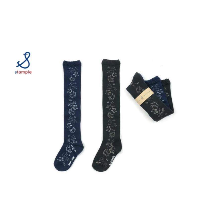 stample／スタンプル 子供　お花ニーハイソックス　2足組　女の子　 | stample
