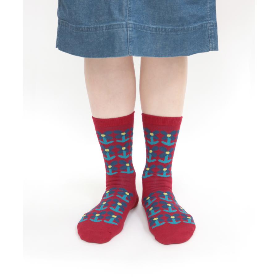 stample／スタンプル 子供　チアフルフラワー クルーソックス　３足組　女の子　 | stample | 03