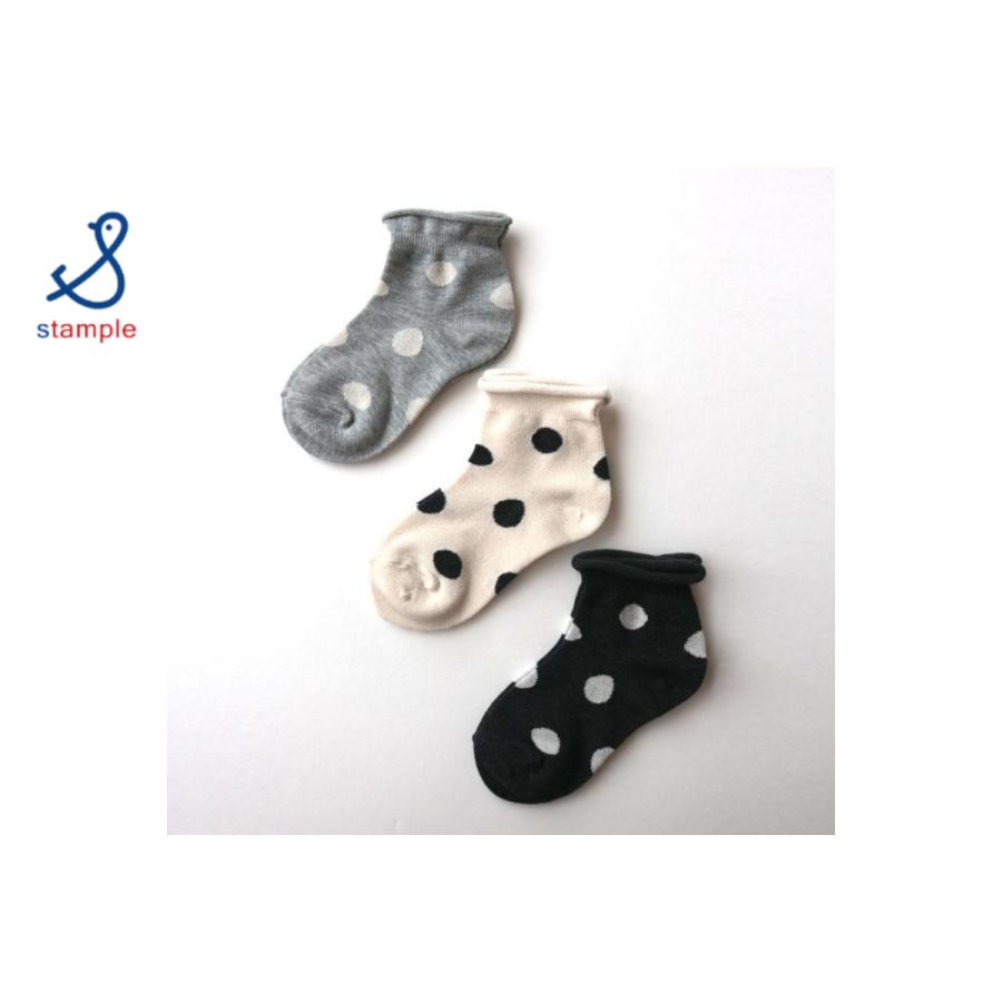 stample／スタンプル 子供　 メランジドットショートソックス ３足組　女の子　 | stample