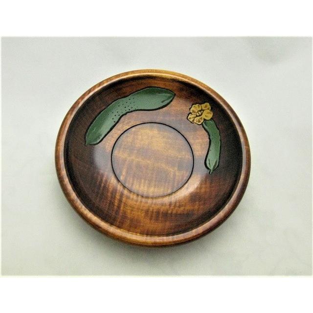 讃岐彫り 手作り茶托 絵変わり野菜 約15cm茶托揃 日本製茶托 手作り 漆