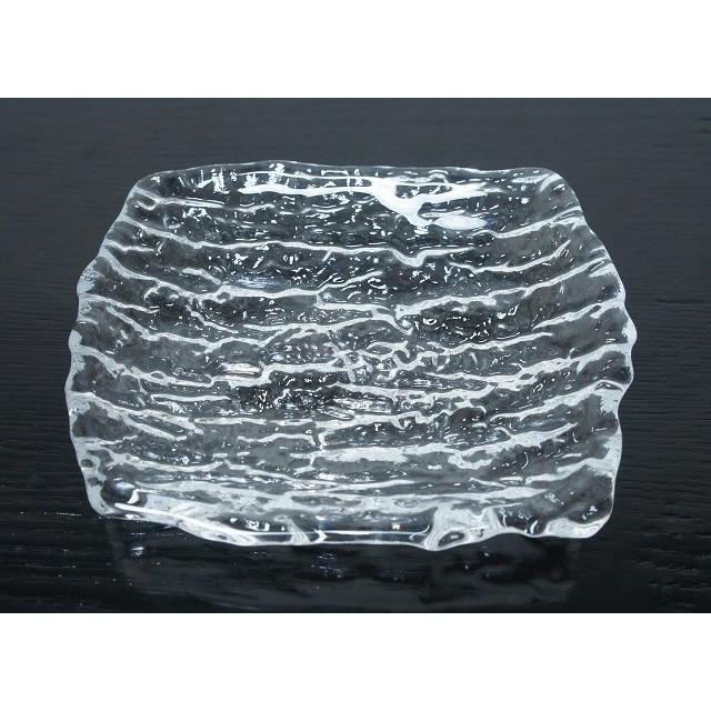 クリアガラス皿 トルコ製 ラモス スクウェアプレート Ｓ 約14×12 AR−111 ガラス食器 角皿 フルーツ デザート スクエア菓子皿 前菜皿 刺身皿 業務用 プロユース | 