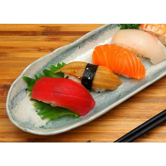 美濃焼 日本製 藍染舟形長皿 和食器 長皿 楕円皿 焼き物皿 さんま皿