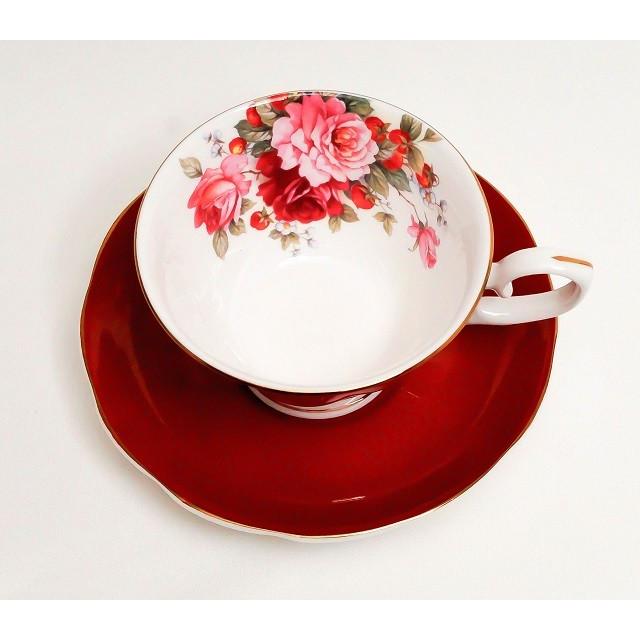 未使用　サンルイロイヤルカップレッド ロイヤルアーデン ホームコレクション ローズ カップ＆ソーサー 兼用碗