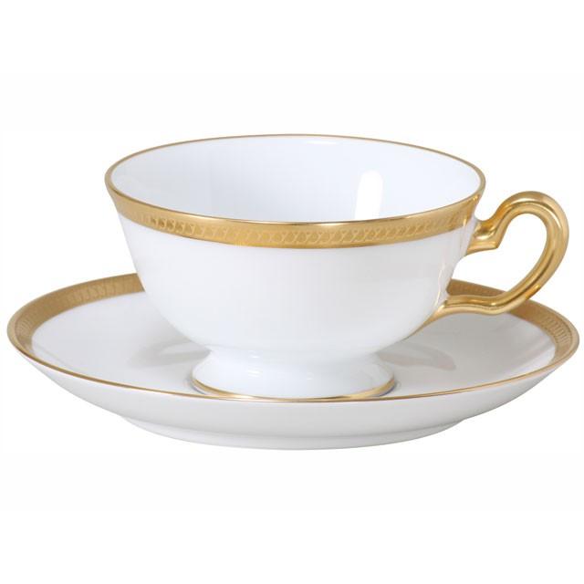 大倉陶園 日本製 片葉金蝕 カップ＆ソーサー 6C/1046 洋食器 陶磁器 コーヒー 紅茶 ギフト 贈り物 贈答品 引出物 内祝い お祝い