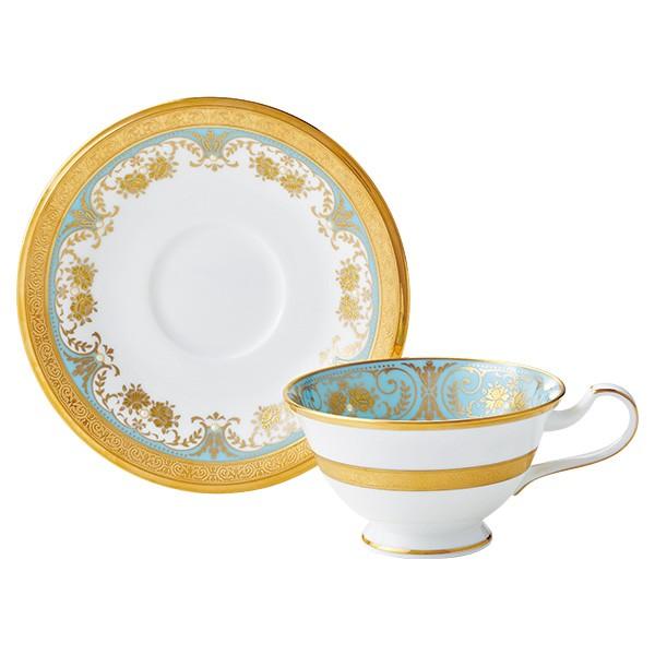 ノリタケ Noritake ジョージアンターコイズ  ティー・コーヒー碗皿 4857J/T59587 洋食器 陶磁器 コーヒー 紅茶 ギフト プレゼント 贈り物 贈答品 御祝 | ノリタケ
