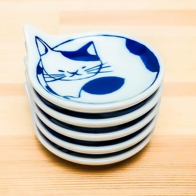 波佐見焼 日本製 豆neco皿 トラ ブチ コテツ ミケ ハチワレ 猫柄 ねこ