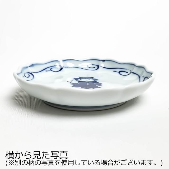 有田焼 青花 絵変り 八方割小皿 オランダ船 S-31-502 和食器