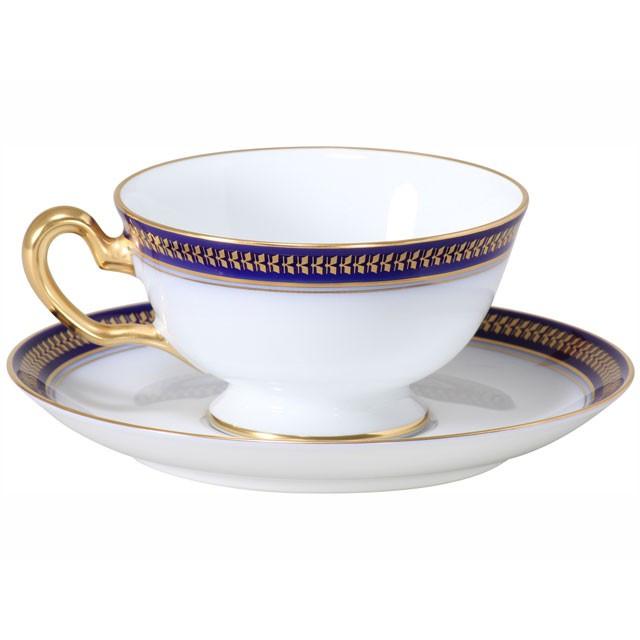 大倉陶園 日本製 ゴールドウィング 瑠璃 カップ＆ソーサー 6C/9341 洋食器 陶磁器 コーヒー 紅茶 青 瑠璃色 ギフト 贈り物 贈答品 引出物 内祝い_1