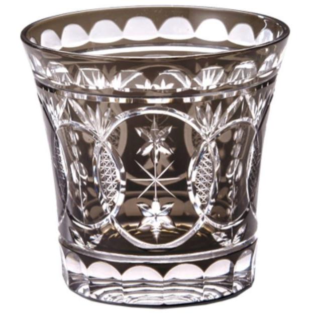 手づくり切子 ロックグラス モザイク ブラック 約240ml MN105-BK マイグラス タンブラー オールドファッション 焼酎グラス 切子グラス 御祝 | 