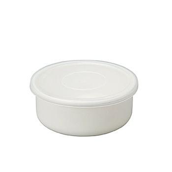 野田琺瑯 ホーロー White Series ラウンド 約14cm 保存容器 シール蓋付き RD-14 琺瑯 シール蓋 丸型 箱なし | 