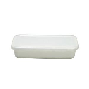 野田琺瑯 ホーロー White Series ホワイトシリーズ レクタングル浅型Ｓ 保存容器 シール蓋付き WRA-S 琺瑯 シール蓋 角型 浅型 箱なし | 