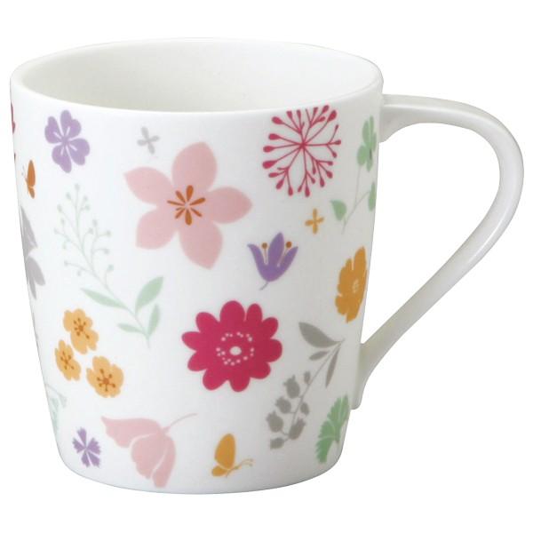 ナルミ NARUMI マグカップ ピンクフラワー 約290cc 51198-2697 洋食器 コーヒー 珈琲 紅茶 ギフト プレゼント 花柄 ホワイト 白 ピンク 母の日 | 