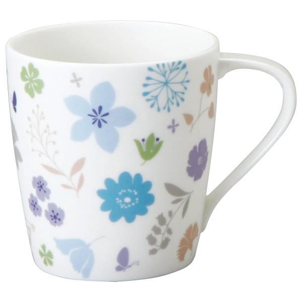 ナルミ NARUMI マグカップ ブルーフラワー 約290cc 51199-2697 洋食器 コーヒー 珈琲 紅茶 ギフト プレゼント 花柄 ホワイト 白 ブルー 母の日 | 